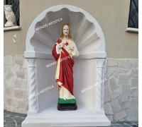 CUPOLA NICCHIA CAPPELLA CON STATUA DEL CUORE DI GESù IN CEMENTO ESTERNO ALT 65CM