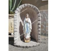CUPOLA NICCHIA GROTTA CAPPELLA CON STATUA MADONNA DI LOURDES DA ESTERNO H 86 CM