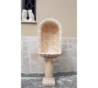 Cupola Nicchia Grotta Cappella Per Statue Con Base Colonna, Da Giardino Esterno