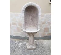 Cupola Nicchia Grotta Cappella Per Statue, Edicola Con Colonna Base In Cemento