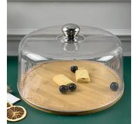 Cupola per Dolci Coperchio per Alimenti Protezione Piatto Trasparente con Manico