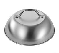 Cupola per formaggio in acciaio inox, 22,9 cm, per cucinare su piastre, design sicuro con bordi lisci per evitare graffi e trattenere il calore