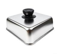 Cupola per Hamburger in Acciaio 26cm - Copertura Quadrata per Sciogliere Formaggio su Burger e Bistecche - Accessorio Barbecue da Cucina(21CM)