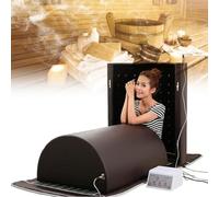 Cupola per Sauna a Infrarossi Lontani PRO, Saune Zero Emf, Sauna Asciutta Portatile | Sauna per La Casa con Pietre di Tormalina E Germanio, Preriscaldamento di 5 Minuti Brown