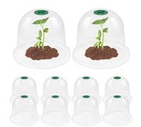 Cupola per umidità - PP 18 × 18 × 16 cm | 10 pezzi cupola di propagazione da giardino | Campane trasparenti regolabili per piante aiutano le piante a crescere osservare lo stato di crescita previene