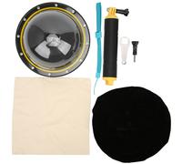 Cupola subacquea per GoPro Hero compatibile con Hero12 11 10 9, custodia impermeabile nera, tappo antiappannamento, maniglia galleggiante inclusa,