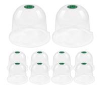 Cupole di umidità per piante - 10 pezzi cupole da giardino per coltivare piante | coperture regolabili per piante, antigelo, campane da giardino per piantine, aiutano le piante a crescere,