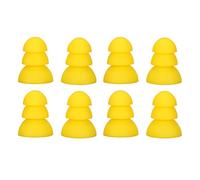 Cupole Per Apparecchi Acustici in Silicone Per Apparecchi Acustici, 8 Pezzi Piccoli Tappi Per Le Orecchie Per Apparecchi Acustici Ravvicinati 3 Strati Morbidi di Ricambio BTE ITE Tasca (Giallo)