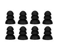 Cupole Per Apparecchi Acustici in Silicone Per Apparecchi Acustici, 8 Pezzi Piccoli Tappi Per Le Orecchie Per Apparecchi Acustici Ravvicinati 3 Strati Morbidi di Ricambio BTE ITE Tasca (Nero)