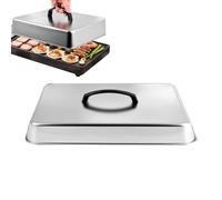 Cupole per sciogliere formaggio Coperchio per Piastra con Manico | Copertura rettangolare da cibo alla griglia Adatto A Cucine, Vacanze, Barbecue, Teppanyaki, Bistecca, Frittura