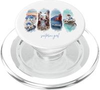 Cupole, vicoli & Caldera - Grecia Vacanze Santorini PopSockets PopGrip per MagSafe