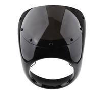 Cupolino anteriore per moto, parabrezza, parabrezza universale in plastica, stile Cafe Racer, stile retrò, nero