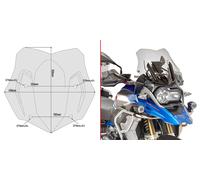 Cupolino fumè Givi D5124B specifico per BMW R1200GS - R1250GS