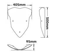 Cupolino Isotta Alto 500x405x4 Per Ducati Multistrada 1200 2015 > 2018 6-T