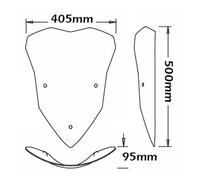 Cupolino Isotta Alto 500x405x4 Per Ducati Multistrada 1200 Enduro 2015 2018 -FC