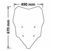 Cupolino Isotta Alto 670x490x4 Bmw F 900 Xr 2020 > 2024 T