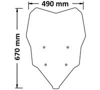 Cupolino Isotta Alto Per Bmw F 900 Xr Fumè Chiaro