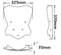Cupolino Isotta Media Protezione Per Bmw F 800 R 2015-2019 Su Attacchi Originali Trasparente