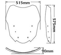 Cupolino Isotta Medio Su Attacchi Originali Bmw R 1200 07/2014-18 & R1250 Rt 2019 Trasparente