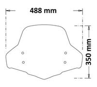 Cupolino Isotta Per Honda Sh 125-350 I 2021 - 2022 Fumè Chiaro
