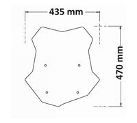 Cupolino Isotta Su Attacchi Originali 470x435x4 Per Bmw F 750 Gs 2018 > 2024 7-T