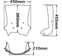 Cupolino Isotta Tipo Adv Per Bmw F 650-800 Gs 2008-07/2012 Trasparente