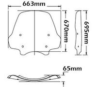 Cupolino Isotta Tipo Gigante Per Bmw R 1200 R 2011 - 2014 Trasparente