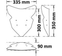 Cupolino Isotta Touring Alto Fume' Chiaro - Yamaha Mt-09 2017 - 2022