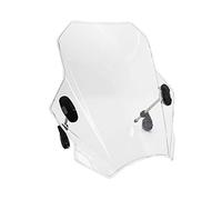 Cupolino Moto Deflettore del vento del parabrezza universale del parabrezza del parabrezza con la staffa regolabile adatta per BMW per SUZUKI 1 (Color : Transparent)