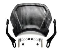 Cupolino Moto Per XSR700 2016-2022 Per XSR 700 Per XTRIBUTE 19-21 Per XSR900 16-21 Parabrezza Vintage con piastra frontale per moto Deflettore(Carbon 700)