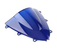 Cupolino Moto Universali Bolla del parabrezza della motocicletta Doppia bolla(Blue)