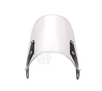 Cupolino Moto Universali Nero/trasparente del parabrezza moto custom Compact Sports Retro 4-7 '' faro universale(Clear)