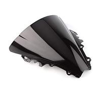 Cupolino Moto Universali Parabrezza del parabrezza del motociclo ABS in plastica doppia bolla(Black)