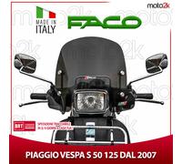 CUPOLINO PARABREZZA BASSO FUME' SCURO FACO 28610 PER PIAGGIO VESPA S 50 125 DAL