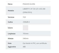 CUPOLINO PARABREZZA FABBRI PIAGGIO LIBERTY S 4T 50 125 150 200 2006 2011 TUV