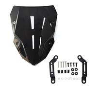 Cupolino Per Kawasaki Z500 ABS Z500 SE 2024 2025 Parabrezza Per Moto, Visiera, Staffa Per Parabrezza. moto parabrezza(Nero)