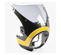 Cupolino Per Kawasaki Z900RS 2018-2025 2021 2022 23 2024 Parabrezza Racer Retro Faro Anteriore Per Moto Parabrezza moto parabrezza(YELLOW gray)