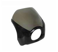 Cupolino per moto per parabrezza per Harley Dyna Bobber | Per carenatura in ABS resistente con per scudo in plexiglass preverniciato nero imbullonato per Dyna per Sportster(Smoke)