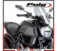 Parabrezza Touring Puig Deflettore Fumè Chiaro Ducati Diavel 2014 - 2018