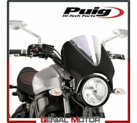Puig Parabrezza Modello Retro Semicarenatura in Carbon Look 9561W per Yamaha XSR700 16'-19', Yamaha XSR700 Xtribute 19'