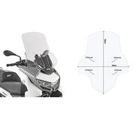 Cupolino specifico GIVI 5132DT trasparente 74 x 58 cm (H x L) COMPLETO DI attacchi D5132KIT compatibile con BMW C 400 GT DAL 2019 AL 2024