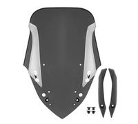 Cupolino Spoiler Compatibile Con Yamaha Per NMAX 125 Per NMAX155 2021-2024 Moto Per Vento Guard Deflettori Del Flusso D'aria Visiera Parabrezza(Black1)