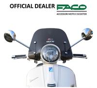 CUPOLINO SPOILER FUME FACO PER VESPA GTS 125I E 2008 2009 2010 2011 ASTE CROMATE
