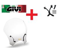 CUPOLINO TRASPARENTE COMPLETO DI ATTACCHI BMW R NINE T 2014 2015 2016 2017 GIVI