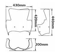 Cupolino Isotta Sportivo Alta Protezione 440x430x4 Bmw K 1200 R 2004 > 2008 T