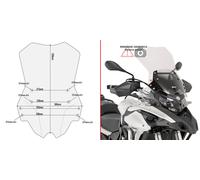 Cupolino trasparente - si monta al posto del oem BENELLI TRK502 17 > 18 GIVI