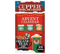 CUPPER Calendario Avvento Tè e Tisane Bio 12 Gusti tot 24 Bustine | Cofanetto assortito, 12 varietà, biologico, idea regalo natalizia, tè e infusi, regalo per natale