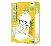 CUPPER Infuso a Freddo con Ananas e Lime, Tisana Fredda a Casa o On the Go, Senza Zuccheri Aggiunti, 100% Ingredienti Naturali, Gusto Intenso, Confezione da 10 Bustine