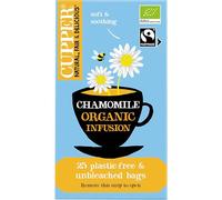 CUPPER Infuso Biologico di Camomilla, Tisana Calmante con Ingredienti Naturali per una Pausa Relax, Filtri 100% Biodegradabili, Confezione da 25 Bustine