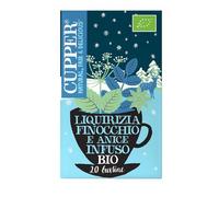 CUPPER Infuso Winter Liquorice Sweets Biologico 20 Bustine | Liquirizia, finocchio, menta piperita e anice stellato, tisana natalizia, speziata, bio, filtri biodegradabili, 100% naturale